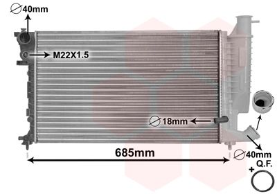 VAN WEZEL radiatorius, variklio aušinimas 09002170
